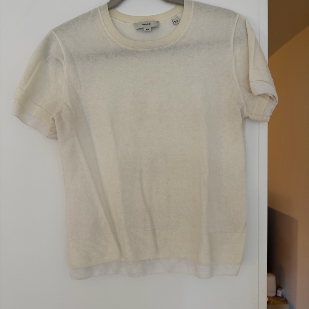 Vince Ivory Knit Top